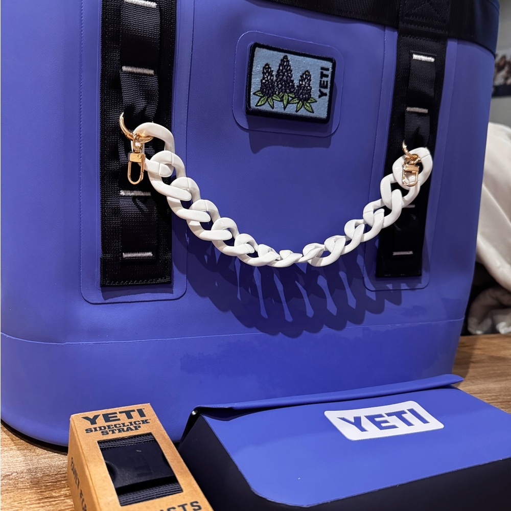 Yeti Camino 35 in Ultraviolet Marine (sold out color) and sidekick 1l (matching)